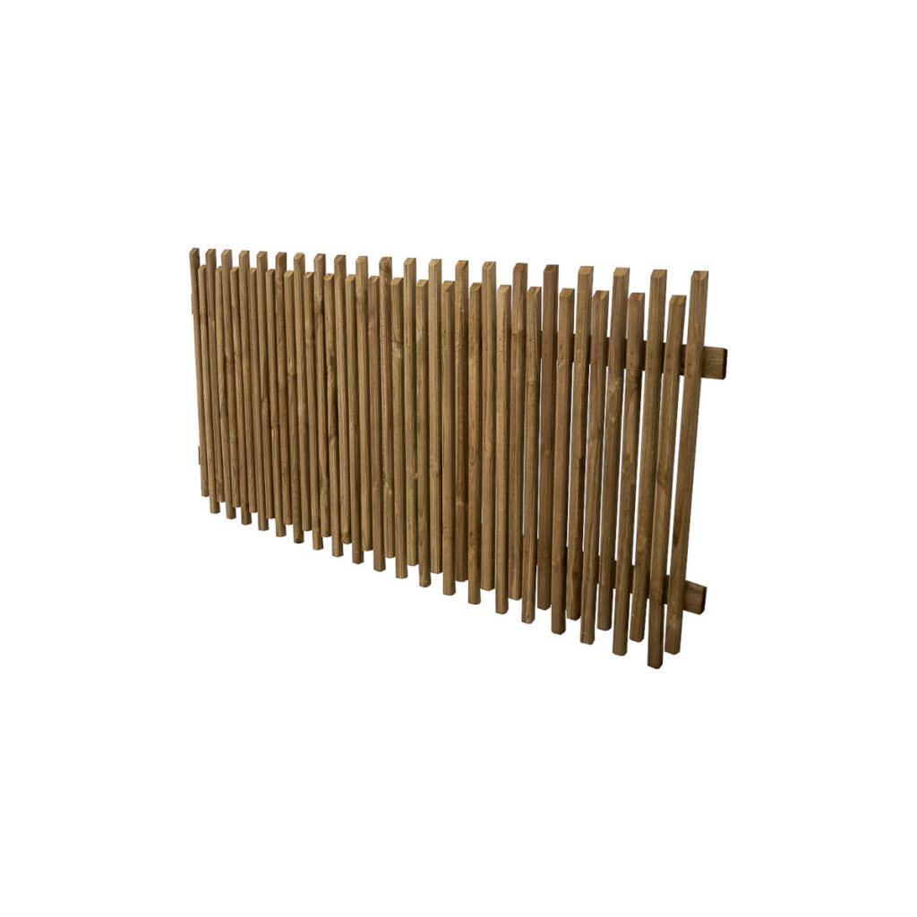 Forest Garden 6ft x 3ft Pressure Treated Contemporary Picket Fence Panel – Pack of 4 5013053191873 2